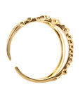 mist golden ring, 925 silver ring, 18k gold plated, adjustable, hypoallergenic, second detail