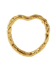 925 silver ring, 18k gold plated, heart shape, hypoallergenic