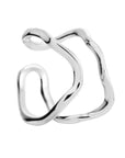 polaris silver ring, 925 silver ring, rhodium plated, adjustable, hypoallergenic, detail