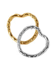 925 silver ring, 18k gold plated, rhodium plated, heart shape, hypoallergenic