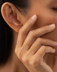 halo golden ring, 925 silver ring, 18k gold plated, hypoallergenic , close-up