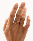mist silver ring, 925 silver ring, rhodium plated, adjustable, hypoallergenic, detail