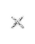 cross single earring, silver stud earrings, 925 silver earrings, rhodium plated, hypoallergenic
