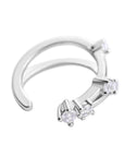 elysium ear cuff, silver ear cuff, 925 silver earrings, rhodium plated,  cubic zirconia, hypoallergenic, single