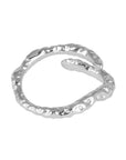 enigma ring, 925 silver ring, rhodium plated, adjustable, hypoallergenic, detail