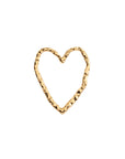 eros single earring, golden stud earring, 925 silver earring, 18k gold plated, heart shaped, hypoallergenic
