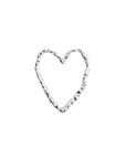 eros single earring, silver stud earring, 925 silver earring, rhodium plated, heart shaped, hypoallergenic
