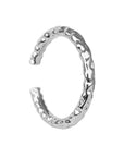 flux silver ring, 925 silver ring, rhodium plated, adjustable, hypoallergenic 