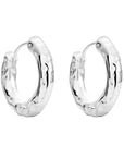 frida silver earrings, silver hoop earrings, 925 silver earrings, rhodium plated, hypoallergenic
