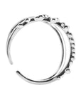 mist silver ring, 925 silver ring, rhodium plated, adjustable, hypoallergenic, second detail