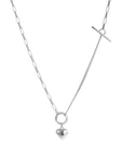 silver heart necklace, 925 silver necklace, rhodium plated, heart shaped, hypoallergenic 
