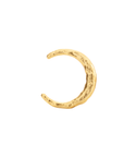 luna single earring, golden stud earring, 925 silver earrings, 18k gold plated, moon shape, hypoallergenic, right
