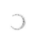 luna single earring, silver stud earring, 925 silver earrings, rhodium plated, moon shape, hypoallergenic, right