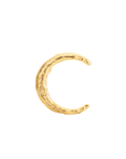 luna single earring, golden stud earring, 925 silver earrings, 18k gold plated, moon shape, hypoallergenic, left