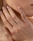 halo silver ring, 925 silver ring, rhodium plated, hypoallergenic, close-up