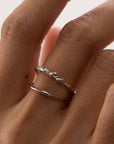 mist silver ring, 925 silver ring, rhodium plated, adjustable, hypoallergenic, close-up