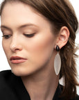 Nymphe earrings with rosewood and translucent rubber